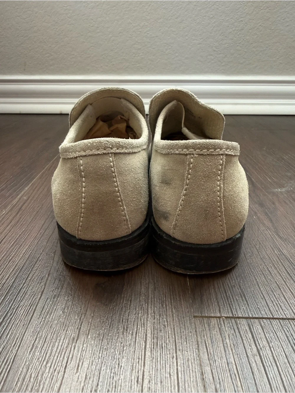 Free People Brady Slip-on Loafers Suede Leather Light Tan Beige Shoes Pointed